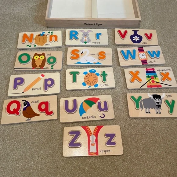 Melissa & Doug ABC Picture Boards - Educational Toy With 13 Double-Sided Wooden - Picture 7 of 7